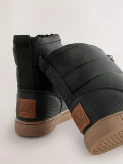 Next Black Thermal Thinsulate™ Lined Quilted Water Resistant Boots New