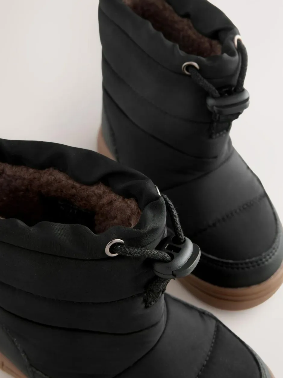 Next Black Thermal Thinsulate™ Lined Quilted Water Resistant Boots New