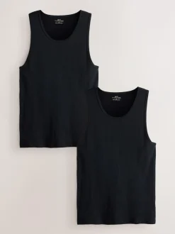 Next Thermogen Vests 2 Pack Black Outlet