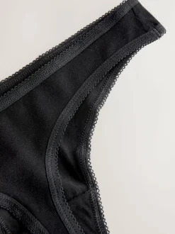 Next Black Thong Full Briefs Cotton Knickers 10 Pack Discount
