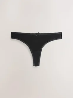 Next Black Thong Full Briefs Cotton Knickers 10 Pack Discount