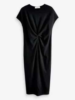 Next Twist Short Sleeved T-Shirt Summer Dress Black