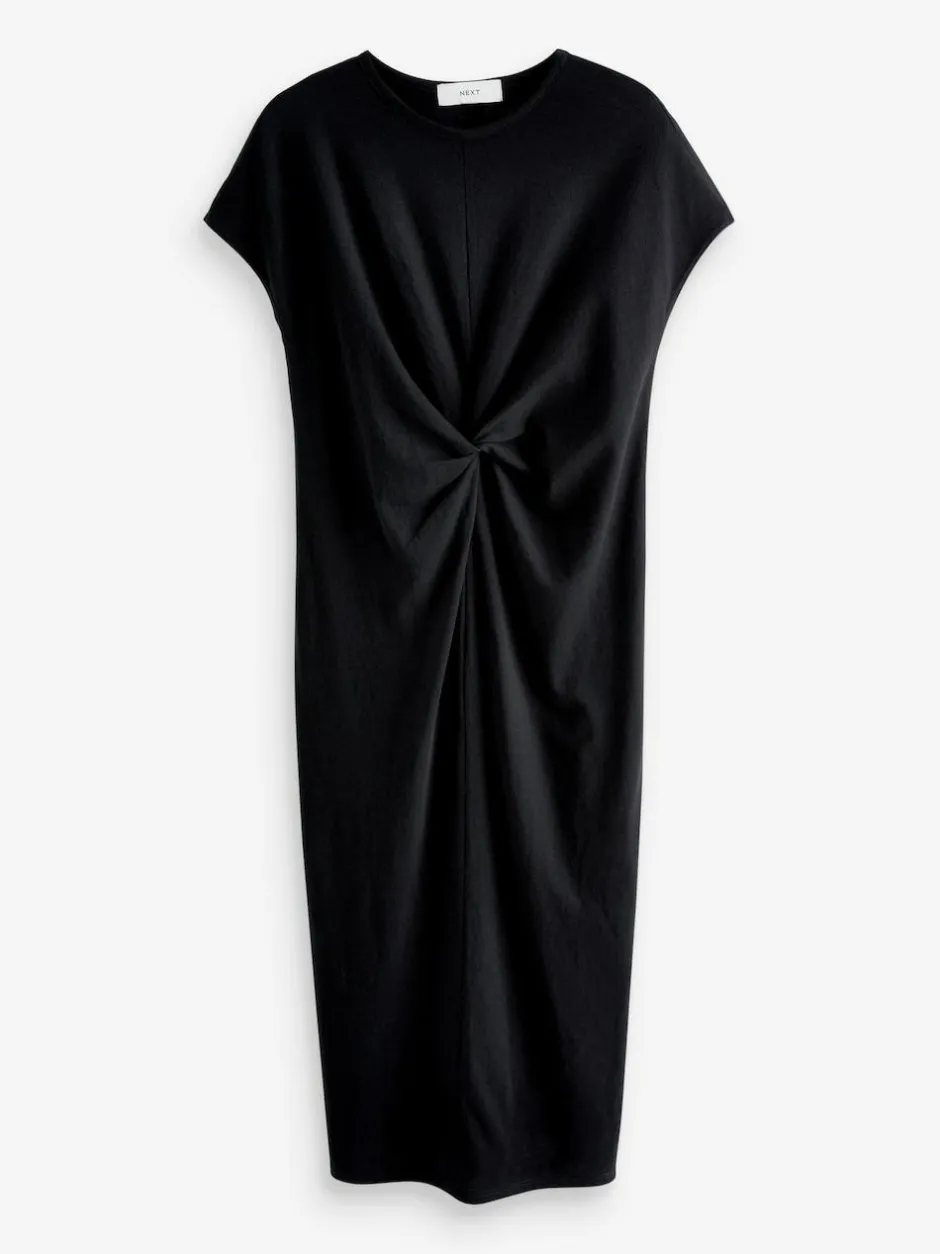 Next Twist Short Sleeved T-Shirt Summer Dress Black