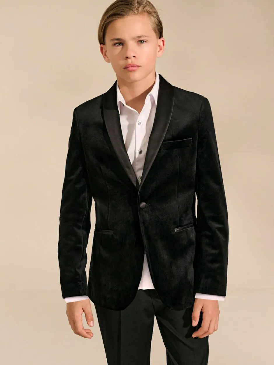 Next Velvet Blazer (3-16yrs) Black Outlet
