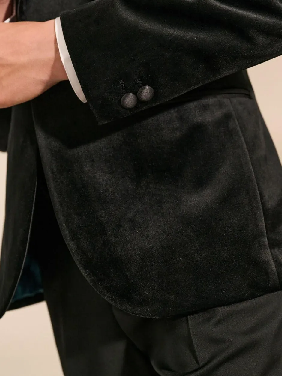 Next Velvet Blazer (3-16yrs) Black Outlet