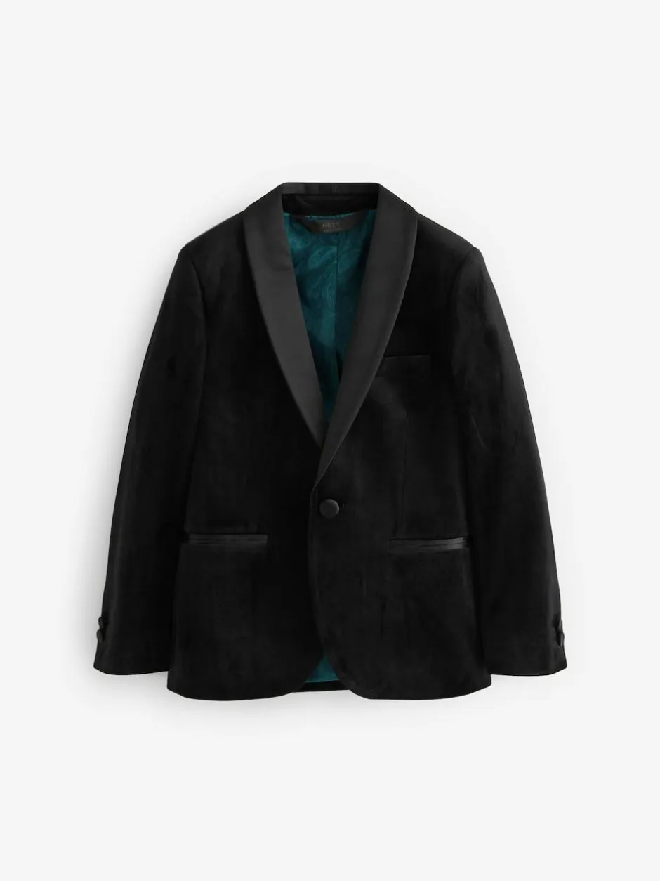 Next Velvet Blazer (3-16yrs) Black Outlet