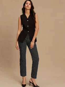 Next Black V-Neck Waistcoat with Button Detail Best
