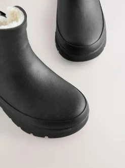 Next Warm Lined Ankle Wellies Black Best