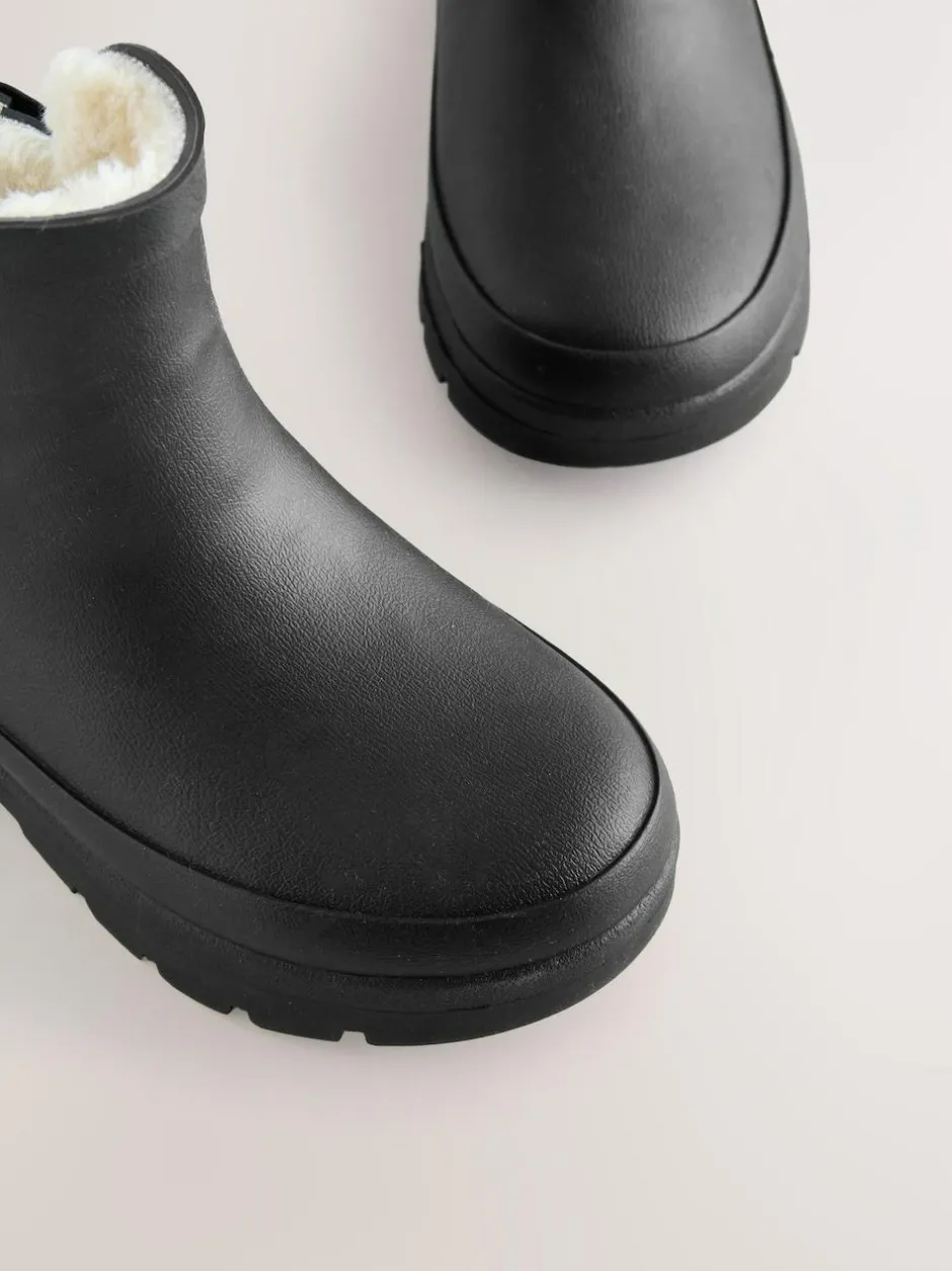 Next Warm Lined Ankle Wellies Black Best