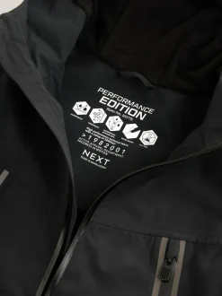 Next Black Waterproof Fleece Lined Hooded Jacket (3-16yrs) Best