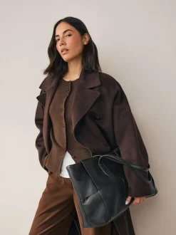 Next Black Weave Shoulder Bag Outlet