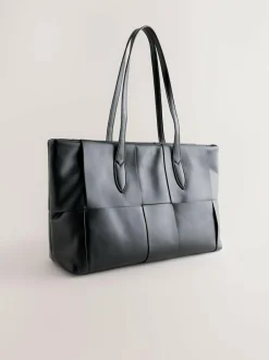 Next Black Weave Shoulder Bag Outlet