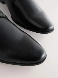 Next Wide Fit Derby Lace-Up Shoes Black Best