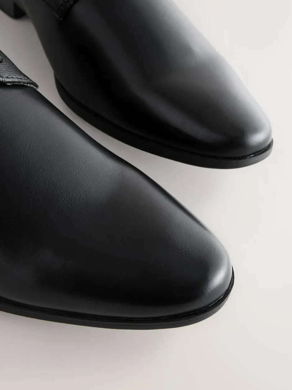 Next Wide Fit Derby Lace-Up Shoes Black Best
