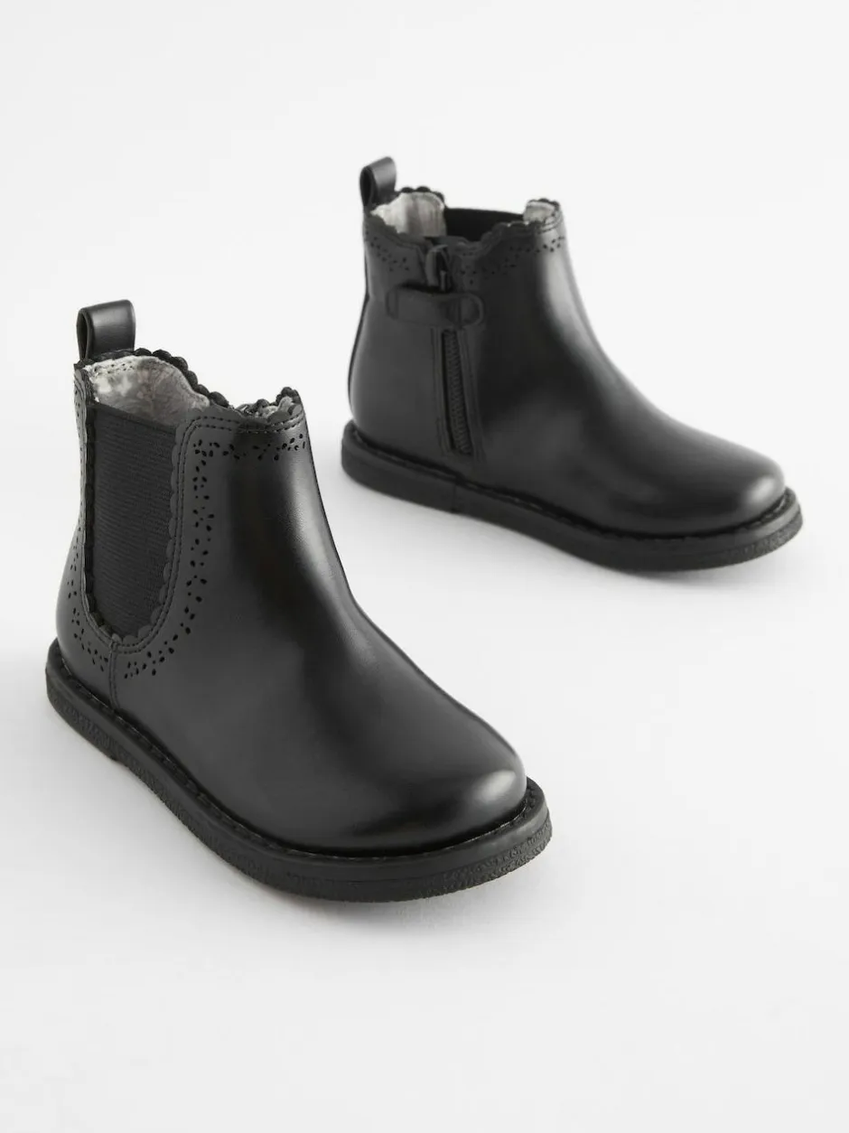 Next Wide Fit (G) Chelsea Ankle Boots Black Hot