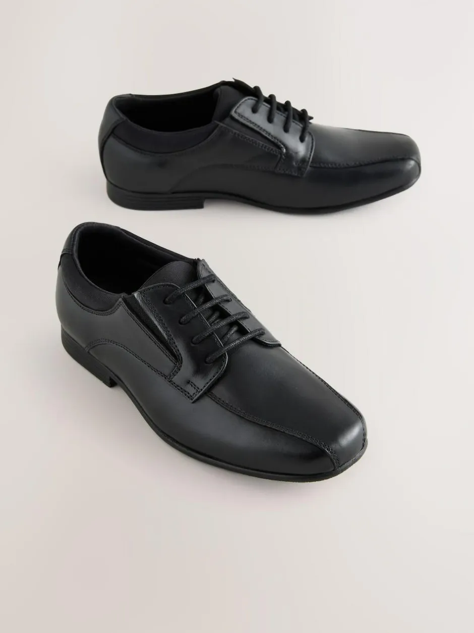 Next Black Wide Fit (G) Lace-Up Leather School Shoes Best