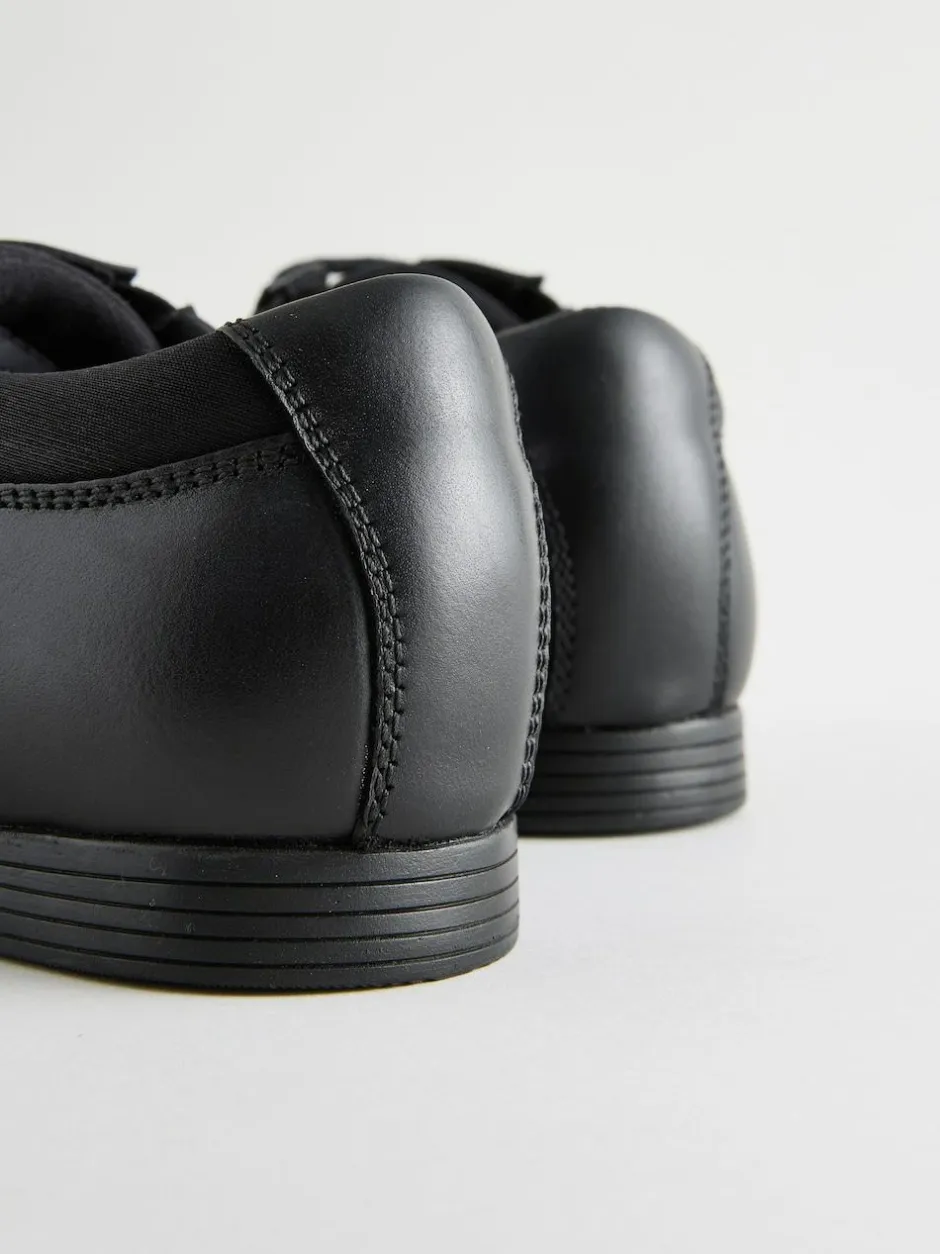 Next Black Wide Fit (G) Lace-Up Leather School Shoes Best