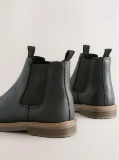Next Wide Fit (G) Leather Chelsea Boots Black Best