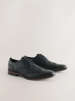 Next Black Wingcap Brogue Shoes Hot