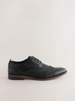 Next Black Wingcap Brogue Shoes Hot
