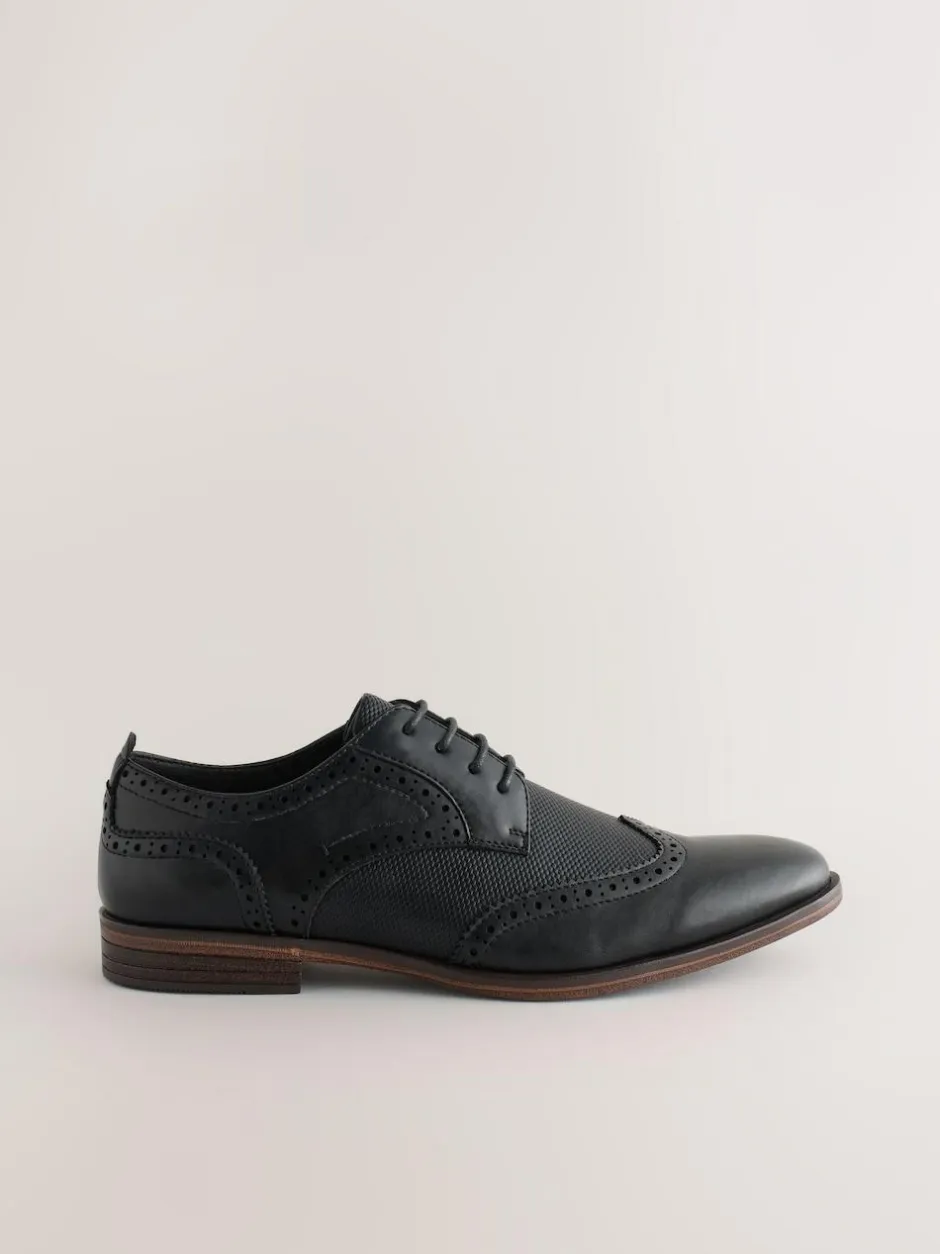 Next Black Wingcap Brogue Shoes Hot