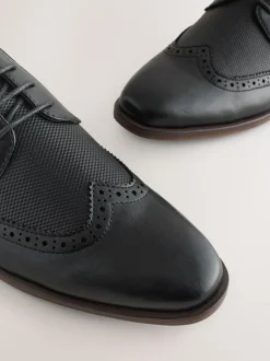 Next Black Wingcap Brogue Shoes Hot