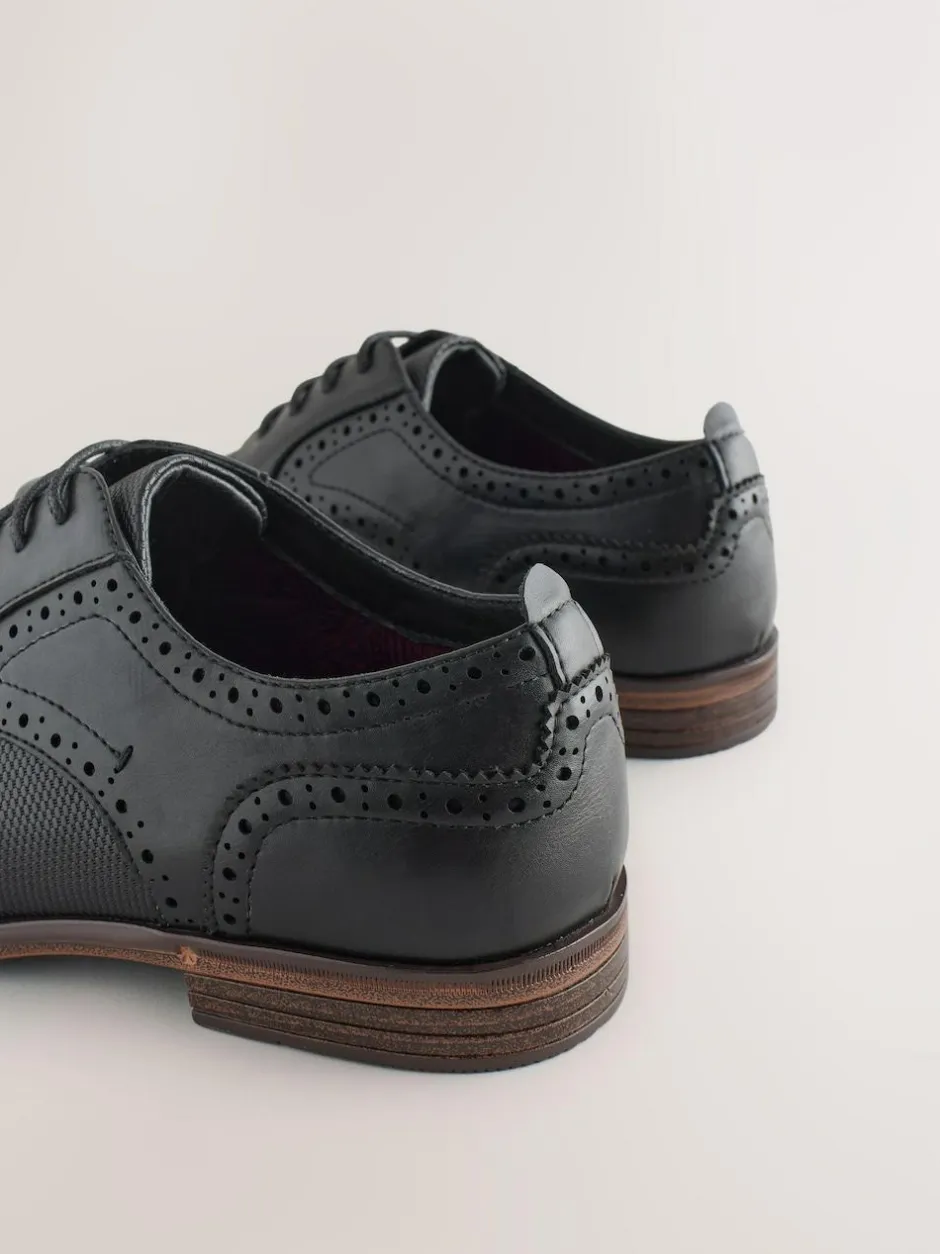 Next Black Wingcap Brogue Shoes Hot