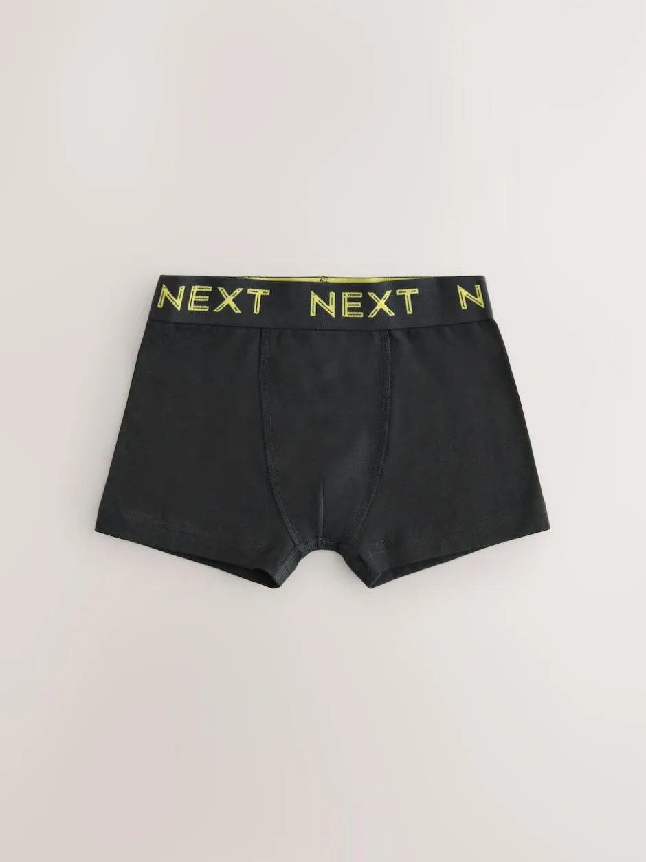 Next Black with colour waistband Trunks 10 Pack (1.5-16yrs) Hot