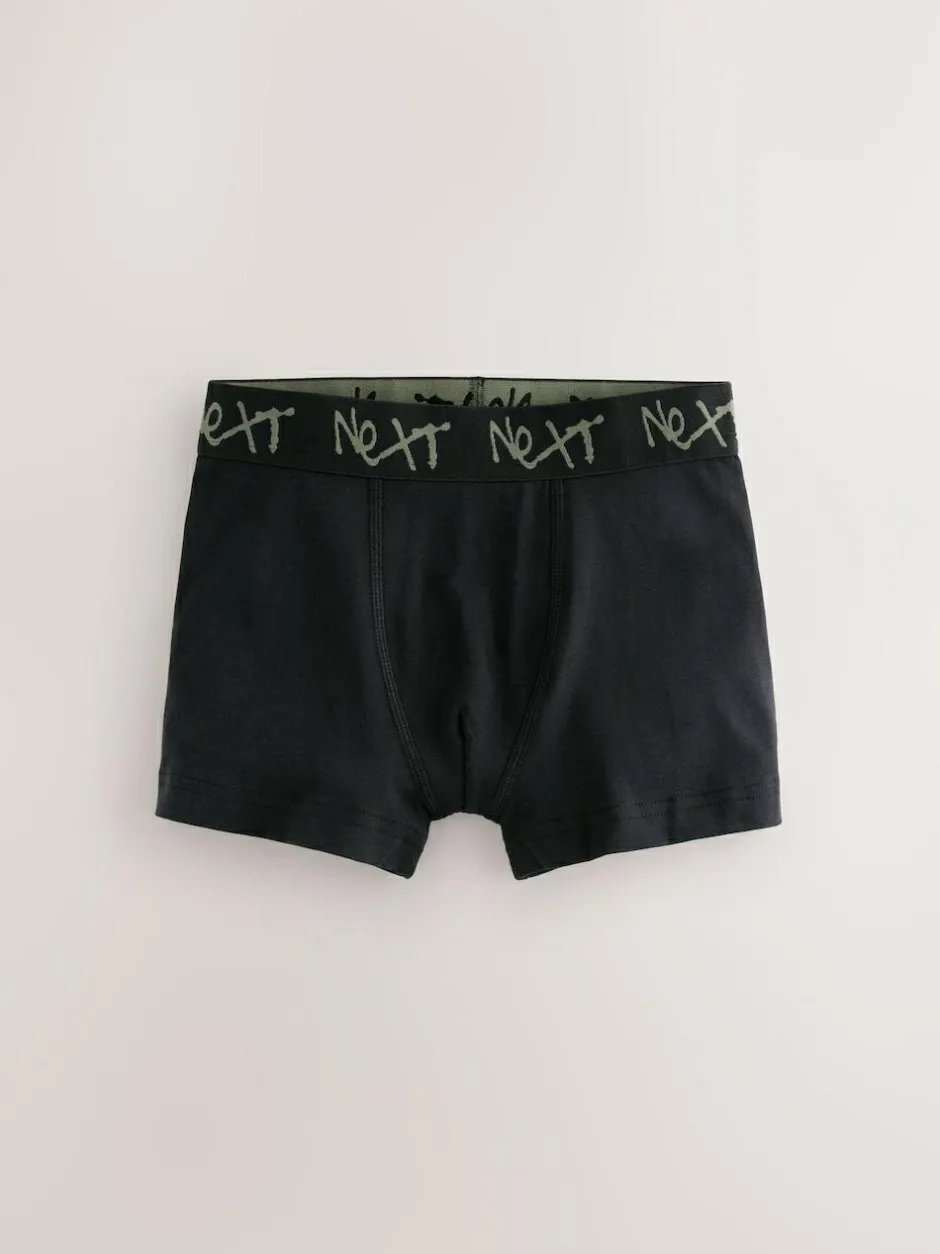 Next Black with Grafitti Waistband Trunks 5 Pack (1.5-16yrs) Discount