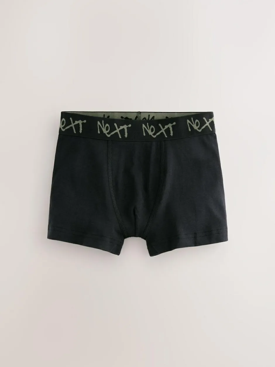 Next Black with Grafitti Waistband Trunks 5 Pack (1.5-16yrs) Discount