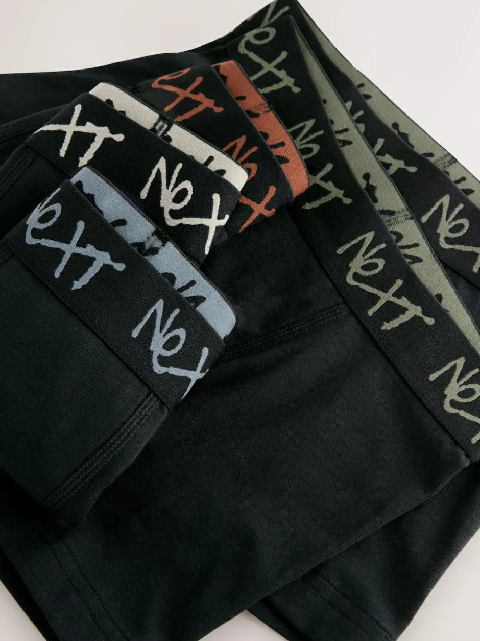 Next Black with Grafitti Waistband Trunks 5 Pack (1.5-16yrs) Discount