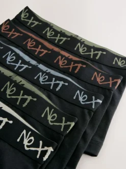 Next Black with Grafitti Waistband Trunks 5 Pack (1.5-16yrs) Discount