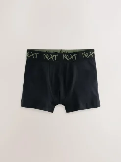 Next Black with Grafitti Waistband Trunks 10 Pack (1.5-16yrs) Clearance