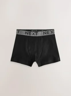 Next Black with Grey Waistband Trunks 10 Pack (1.5-16yrs) Clearance