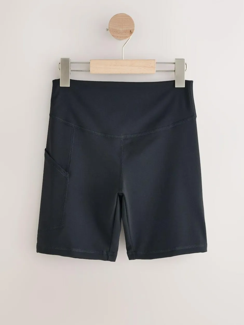 Next Sports Dry Tech Tummy Control Shorts Black With Pockets Sale