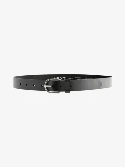 Next Black with Silver Regular Leather Belt Outlet