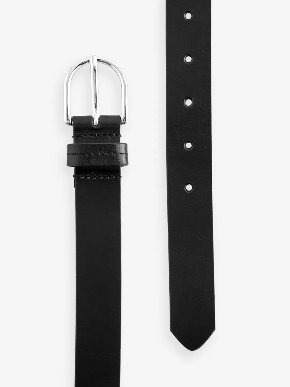 Next Black with Silver Regular Leather Belt Outlet