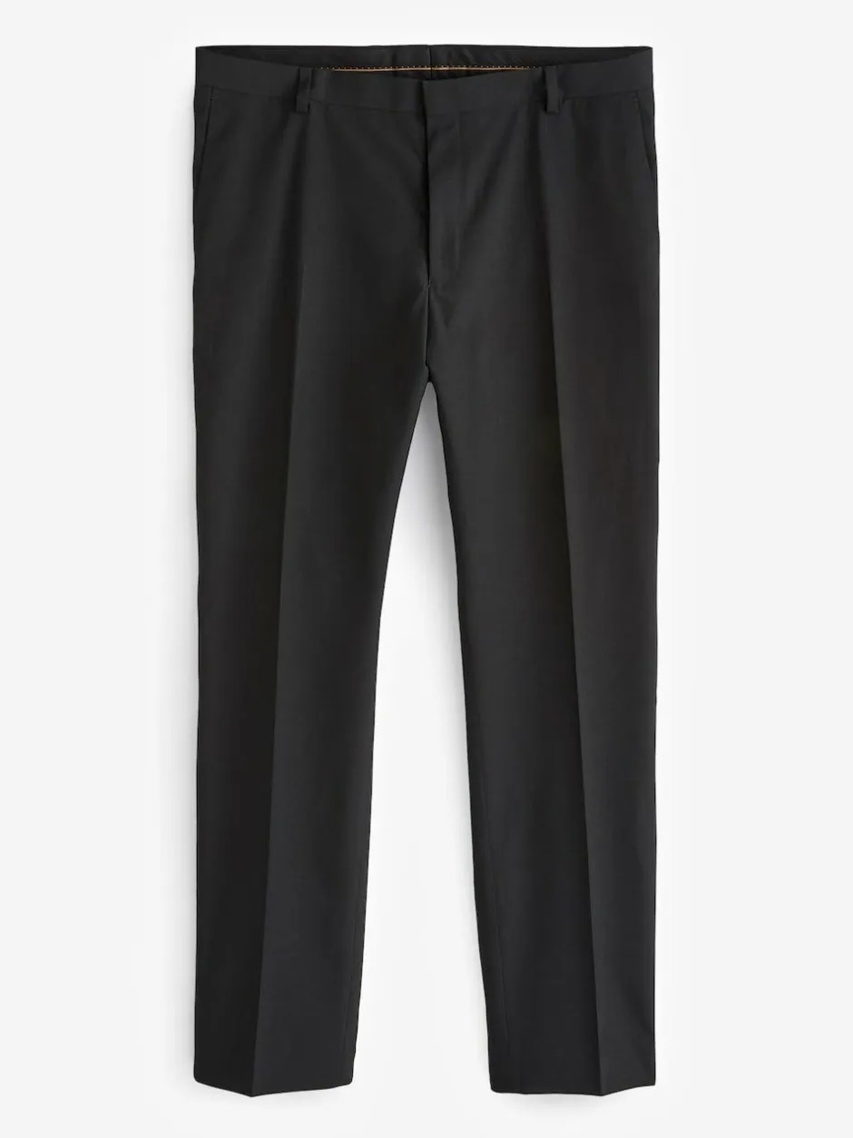 Next Black with Tape Detail Tailored Fit Tuxedo Suit Trousers New