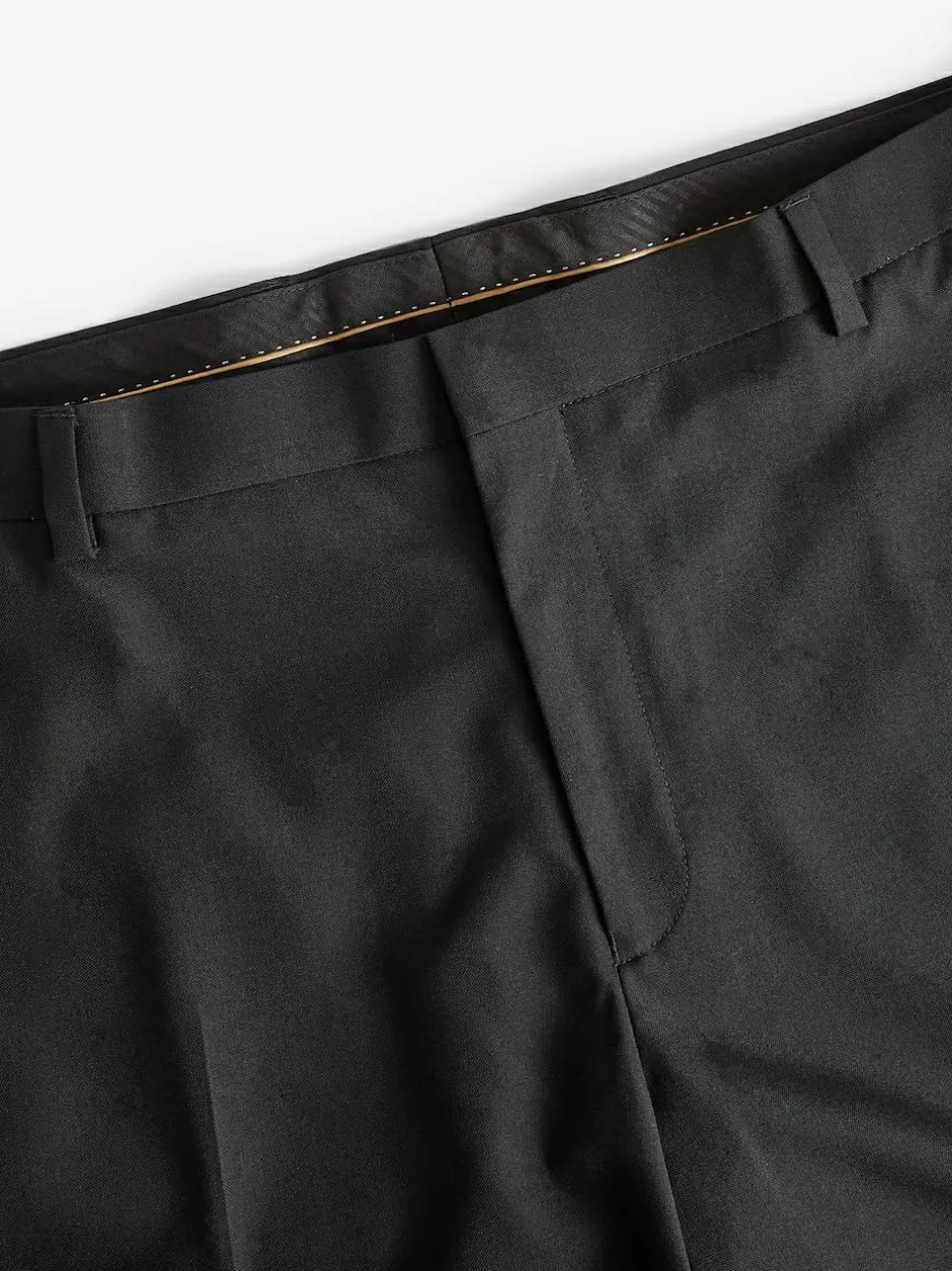 Next Black with Tape Detail Tailored Fit Tuxedo Suit Trousers New