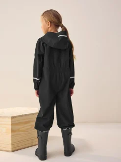 Next Zip Hooded Waterproof Puddlesuit (12mths-10yrs) Black Discount