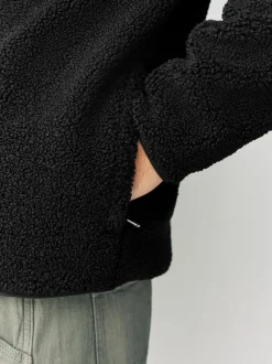 Next Zip Through Funnel Borg Fleece Black Online