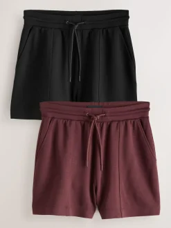 Next Black/Berry Jersey Shorts 2 Pack Best