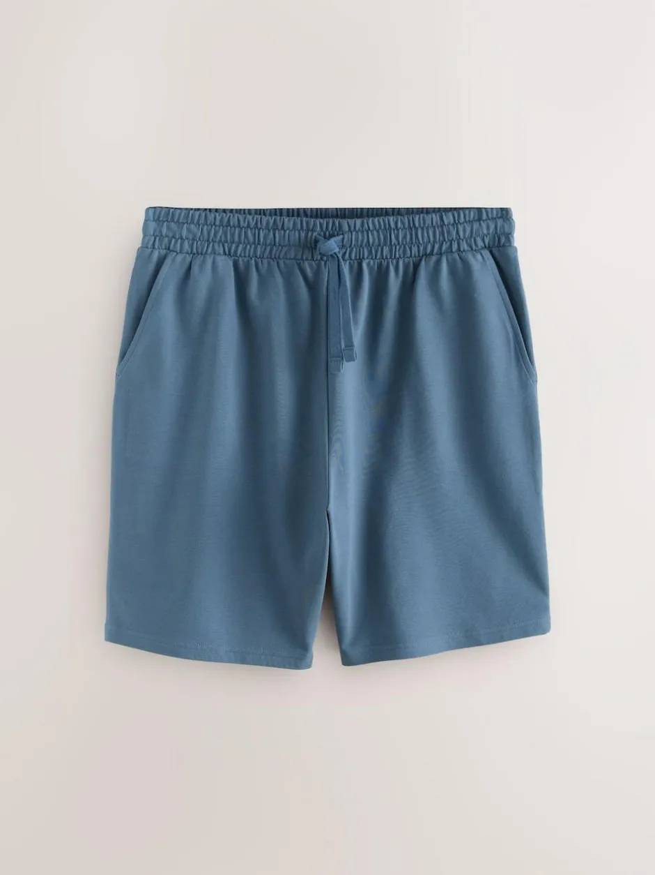 Next Loopback Soft Touch 5 Pack Joggers Shorts Black/Blue/Grey Outlet
