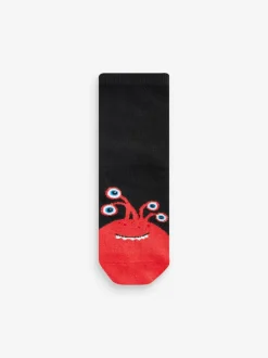 Next Cotton Rich Socks 10 Pack Black/Bright Monsters Best