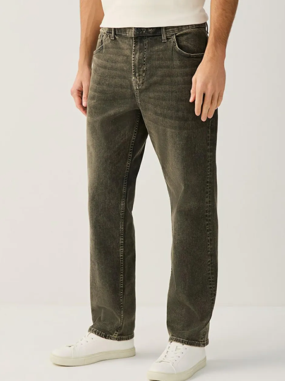 Next Black/Brown Single Straight Fit Classic Stretch Jeans Clearance