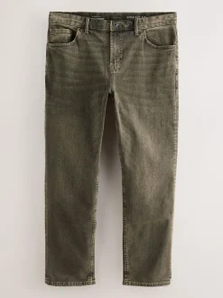 Next Black/Brown Single Straight Fit Classic Stretch Jeans Clearance