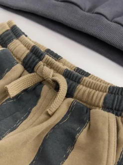 Next Black/Brown Single Sweatshirt And Stripe Joggers Set (3mths-7yrs) Sale