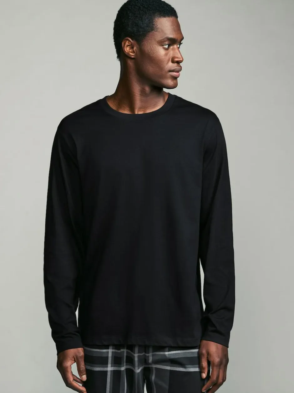 Next Black/Grey Check Long Sleeve 100% Cotton Pyjamas Set Hot