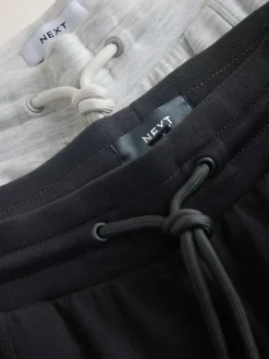 Next Black/Grey Jersey Wide Leg Joggers 2 Pack New