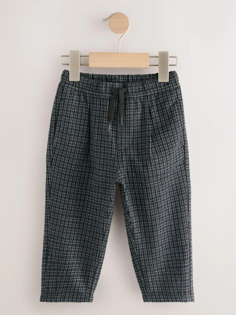Next Pull On Smart Trousers (3mths-7yrs) Black/Grey Clearance